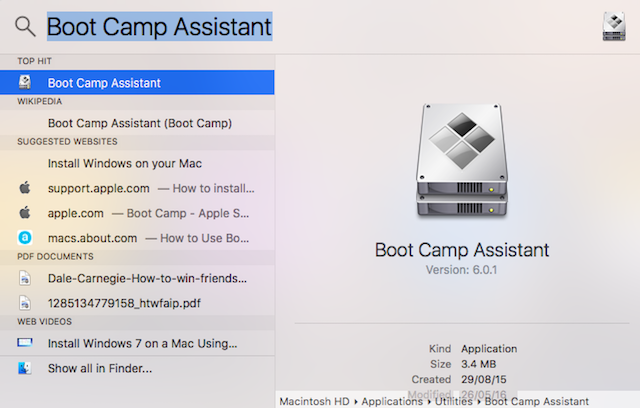 mac os boot camp buying key